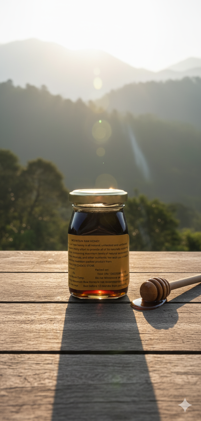 Mountain Honey - 100% Natural - No Chemicals & No Additives - 350g