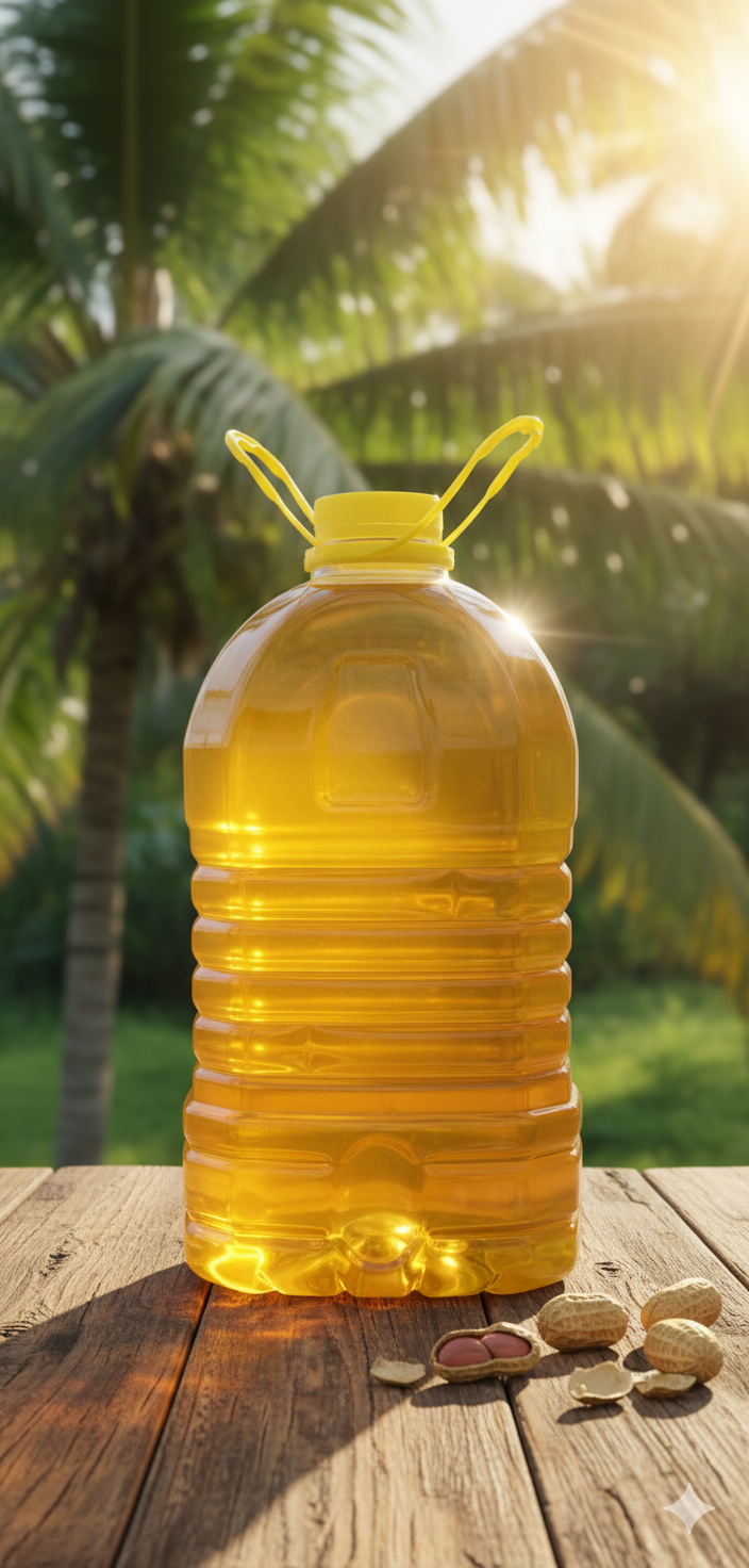 Groundnut Oil - 100% Natural - No Chemicals and Additives - 5 Litres