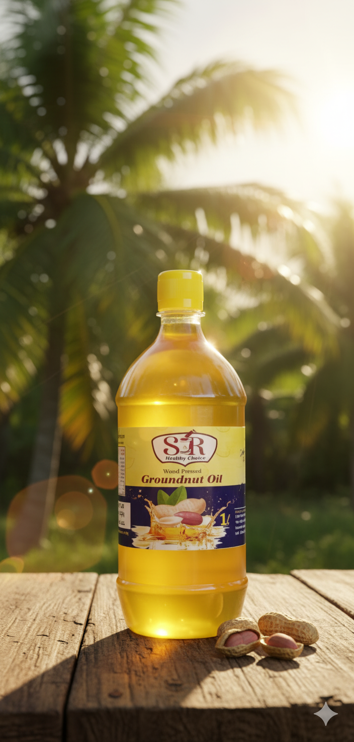Groundnut Oil - 100% Natural - No Chemicals and Additives - 1000 ml (1 Litre)