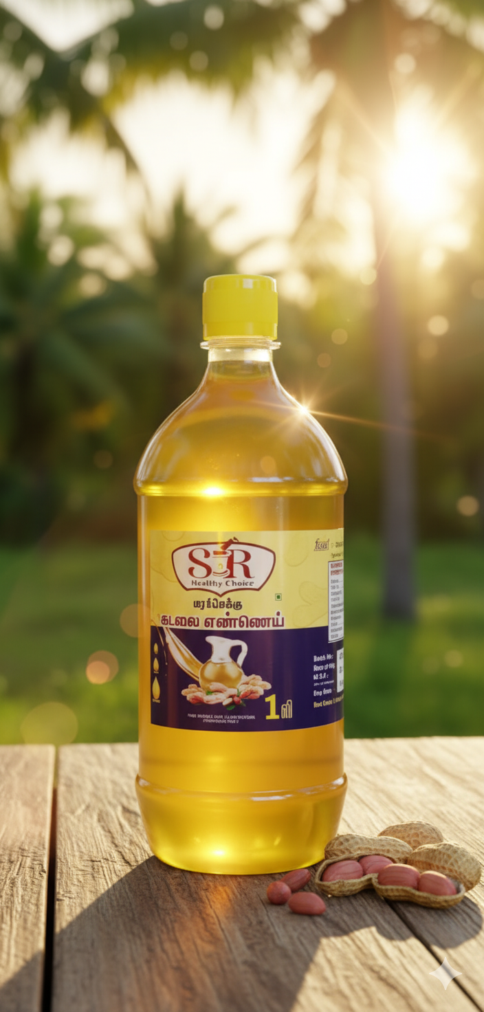 Groundnut Oil - 100% Natural - No Chemicals and Additives - 1000 ml (1 Litre)